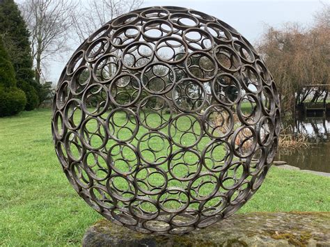 sheet metal sphere|extra large metal garden spheres.